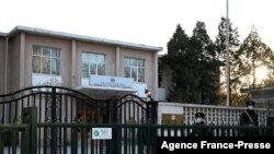 2022年1月10日，阿富汗驻北京的大使馆。（法新社）