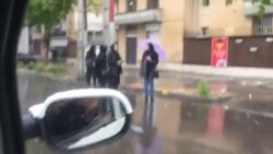 Damage to stores from protests in Shiraz, November 20, 2019.