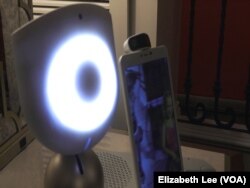 ElliQ is a companion for the elderly made by the Israeli company, Intuition Robotics. She initiates conversation with her user and motivates the user to stay connected with loved ones and active physically and mentally. It is named in part, after the Norse goddess that symbolizes old age.