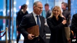 Oklahoma Attorney General Scott Pruitt arrives at Trump Tower in New York, Dec. 7, 2016. 