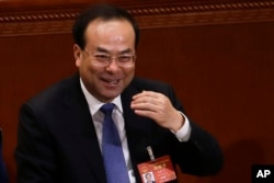 2017年3月6日，时任中共重庆市委书记孙政才在北京开会。