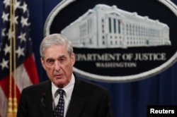 FILE - U.S. Special Counsel Robert Mueller makes a statement on his investigation into Russian interference in the 2016 U.S. presidential election at the Justice Department in Washington, May 29, 2019.