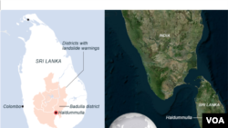 Sri Lanka, Haldummulla mudslide