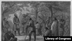 Prayer in Stonewall Jackson camp