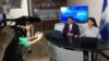 A scene from taping the news program Nicaragua Actual
