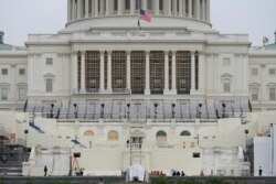 Preparations take place for President-elect Joe Biden's inauguration on the West Front of the U.S. Capitol in Washington, Jan. 8, 2021, after supporters of President Donald Trump stormed the building.