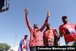 FILE: Zimbabwe’s main opposition party leader, Nelson Chamisa arriving in Marondera district about 80 km east of Harare, November 10, 2018 to address members of his the Movement for Democratic Change .