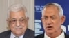 Presiden Palestina Mahmud Abbas (kiri) dan Menhan Israel Benny Gantz. (AFP PHOTO / HO / PPO)