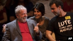 Luiz Inacio Lula da Silva, à gauche, Rio de Janeiro, Brésil, le 2 avril 2018.