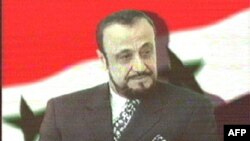 FILE - Rifaat al-Assad, the exiled brother of Syria's late President Hafez al-Assad, is seen in a photo on the London-based Arab News Network (ANN) television station, June 12, 2000.