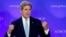 U.S. Secretary of State John Kerry delivers a speech on the transatlantic relationship at the Concert Noble in Brussels, Belgium, Oct. 4, 2016.