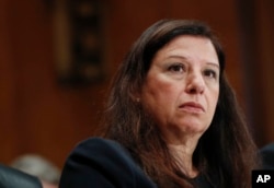 Acting Director of Homeland Security Elaine Duke testifying before the Senate Committee on Homeland Security and Governmental Affairs on Capitol Hill, Sept. 27, 2017.