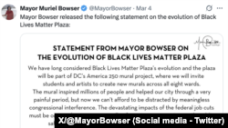 Objava gradonačelnice Vašingtona Mjuriel Bauzer (Foto: X/@MayorBowser)