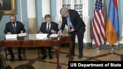 აშშ-სომხეთს შორის სტრატეგიული პარტნიორობის კომისიის შექმნის შეთანხმებაზე ხელმოწერა. ვაშინგტონი, აშშ. 14 იანვარი, 2024 წ.