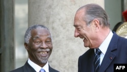 Jacques Chirac et Thabo Mbeki, le 12 avril 2007.