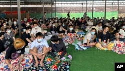 ภาพข่าวหลังจากที่คนจำนวนมากได้รับความช่วยเหลือจากแก๊งต้มตุ๋น ที่เมืองเมียวดี วันที่ 17 ก.พ. 2025