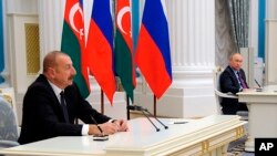 Ադրբեջանի նախագահ Իլհամ Ալիևն ու ՌԴ նախագահ Վլադիմիր Պուտինը