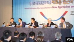 13일 미국 워싱턴에서 한국 민주평화통일자문위원회 주최로 한반도 평화 통일에 대한 포럼이 열렸다.