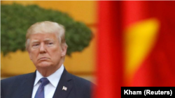 Presiden Trump di Hanoi, Vietnam.