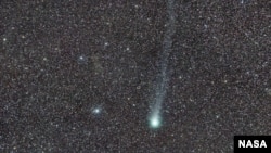 FILE - Comet Lovejoy is seen in this February photo released by NASA. Scientists believe comets could have brought key ingredients for life to Earth.