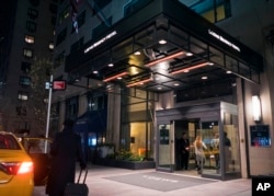 FILE - A view of the Loews Regency Hotel in New York, April 9, 2018. Federal agents raided the office of U.S. President Donald Trump's personal attorney Michael Cohen, seizing records on topics including a $130,000 payment made to porn actress Stormy Daniels.
