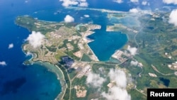 Foto udara Pangkalan Angkatan Laut AS di Guam, sebuah pulau di Samudra Pasifik yang termasuk wilayah Amerika Serikat (foto: ilustrasi). 