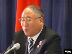 中国国家发展和改革委员会副主任解振华(美国之音张蓉湘拍摄)