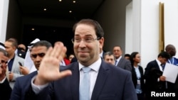 Le Premier ministre tunisien Youssef Chahed, à Tunis, en Tunisie, le 4 avril 2018.