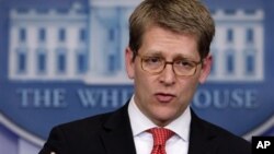 Juru Bicara Gedung Putih, Jay Carney mengatakan bahwa AS akan merespon dugaan penggunaan senjata kimia oleh pemerintah Suriah. (foto: dok)