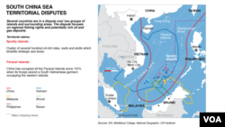 Territorial claims in the South China Sea.