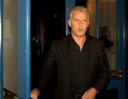 FILE - Dutch crime reporter Peter R. de Vries arrives for a live TV show in Amsterdam, Netherlands, Jan. 31, 2008.