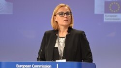 លោកស្រី ម៉ាចា កូស៊ីចាន់ស៊ីក (Maja Kocijancic) ​អ្នកនាំពាក្យ​សម្រាប់​នាយកដ្ឋាន​គោល​នយោ​បាយកិច្ចការ​បរទេស​ និង​សន្តិសុខ​របស់សហភាព​អឺរ៉ុប។