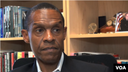 Security expert Erroll Southers of the University of Southern California says that while social media can promote healthy debate on important topics, it can also potentially spread the anger if things go wrong. (M. O'Sullivan/VOA)