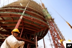 Un ingénieur chinois sur un chantuier de Khartoum