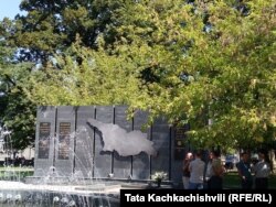 Georgia -- Memorial to the soldiers killed in the war In Kutaisi. 14 Aug 2018