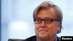 Stephen Bannon lors d'un meeting à la Trump Tower à Manhattan, New York, le 20 août 2016.