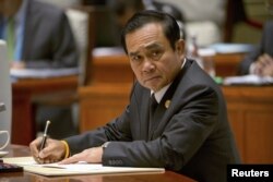 Thailand's Prime Minister Prayuth Chan-ocha attends the Dialogue of Emerging Market and Developing Countries in Xiamen in southeastern China's Fujian Province, Sept. 5, 2017.