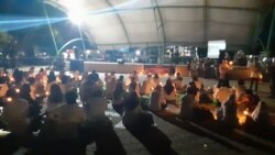 Suasana kegiatan Malam Doa Damai Lintas Iman yang digelar oleh Gerakan Perempuan Bersatu Sulawesi Tengah di Taman GOR Kota Palu, Rabu, 2 Desember 2020. (Foto: Dewi Rana Amir)