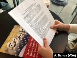 FILE - This recruit, who asked not to be identified because she is afraid of deportation, enlisted in the Army in March 2015 under the Military Accessions Vital to the National Interest program, or MAVNI.