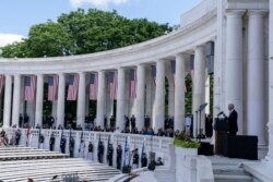 میموریل ڈے کی تقریب میں صدربائیڈن خطاب کر رہے ہیں۔ 31 مئی 2021