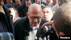 Mohamed ElBaradei, former head of the U.N. nuclear watchdog and Nobel laureate, Cairo, Jan. 2012 file photo.