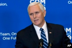 Vice President Mike Pence speaks during the Global Chiefs of Mission Conference "One Team, One Mission, One Future" at Department of State on Jan. 16, 2019, in Washington.