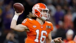 Clemson quarterback Trevor Lawrence was one of the most well-known players, but he could not make money until going to the NFL. (AP Photo/Gerald Herbert)