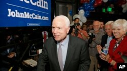 FILE - Sen. John McCain, R-Ariz., pictured after posting a primary election victory in his home state, Aug. 30, 2016, says torturing suspects would cost the U.S. its ability to claim moral superiority in the fight against terrorism.