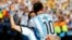 Argentina's Angel Di Maria celebrates after scoring a goal with teammate Lionel Messi during extra time in their 2014 World Cup round of 16 game against Switzerland at the Corinthians arena in Sao Paulo, July 1, 2014.