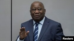 L'ancien président de la Côte d'Ivoire, Laurent Gbagbo, comparaît devant la Cour Pénale Internationale à La Haye, aux Pays-Bas, le 15 janvier 2019.