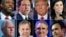 미 공화당 대선 예비후보 첫 토론회 참가 조건을 충족한 사람들. 위 왼쪽부터 시계 방향으로 팀 스콧 상원의원, 론 디샌티스 플로리다 주지사, 도널드 트럼프 전 대통령, 니키 헤일리 전 유엔 대사, 사업가 비벡 라마스와미, 더그 버검 노스다코타 주지사, 크리스 크리스티 전 뉴저지 주지사, 마이크 펜스 전 부통령.