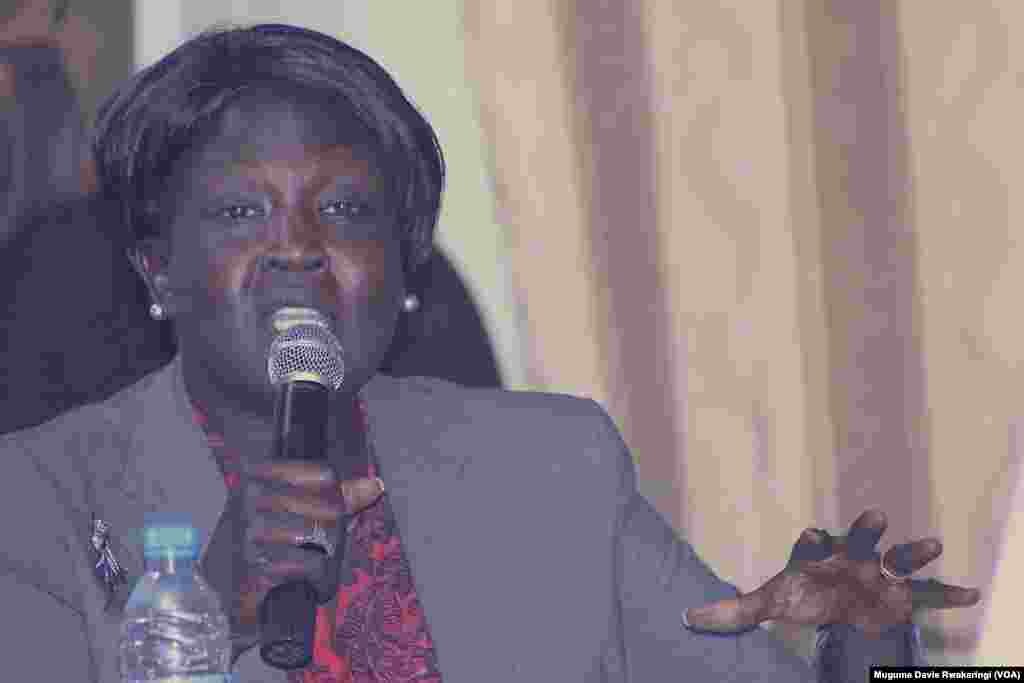 Jehan Deng, Minister of Health and the Environment for Jonglei state, speaks at the Voice of America town hall in Juba on Thursday, March 28, 2013. 