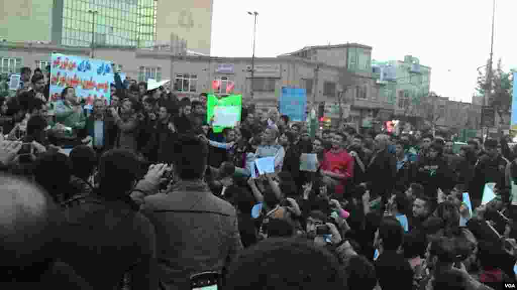 İran Azərbaycanı şəhərlərində kütləvi etirazlar - 9 noyabr 2015