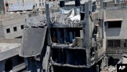 가자지구 알-자위야 시장에 폭탄이 투하됐다. (자료사진) 
